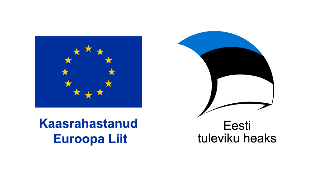 EU logo "kaasrahastanud euroopa liit", Eesti Lipp "Eesti tulevikus heaks"